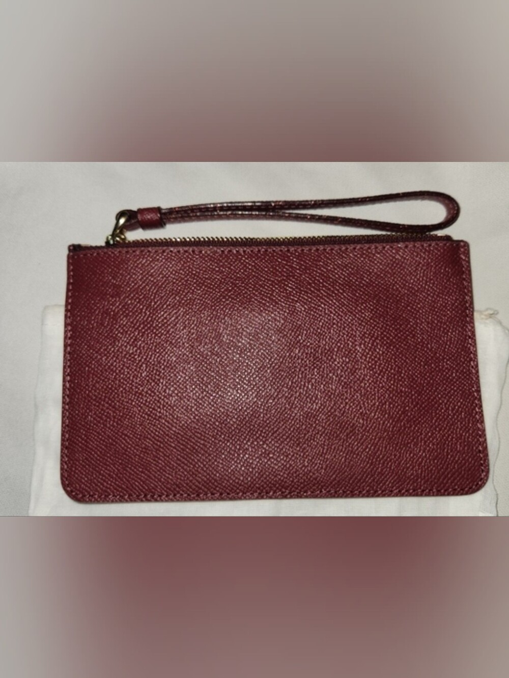 Coach Burgundy Glitter STAR Wristlet Sparkle Zip Clutch Pouch - Picture 3 of 4